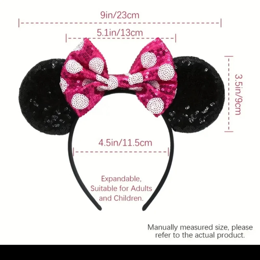 🐭🐭NEW🐭🐭ADORABLE!! MINNI MOUSE EARS Headband in PINK